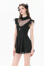 Load image into Gallery viewer, Dark Sacred Lace High-Neck Gothic Dress DW1164