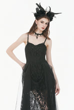 Load image into Gallery viewer, Dark Rite Gothic Lace and Mesh Long Dress DW1165