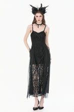 Load image into Gallery viewer, Dark Rite Gothic Lace and Mesh Long Dress DW1165