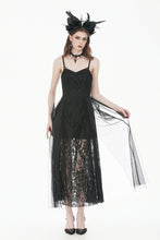 Load image into Gallery viewer, Dark Rite Gothic Lace and Mesh Long Dress DW1165