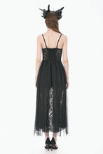 Load image into Gallery viewer, Dark Rite Gothic Lace and Mesh Long Dress DW1165