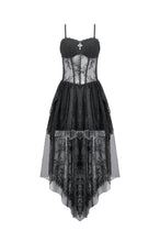 Load image into Gallery viewer, Dark Ritual Gothic Lace Hollow Tail Dress DW1166