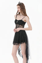Load image into Gallery viewer, Dark Ritual Gothic Lace Hollow Tail Dress DW1166