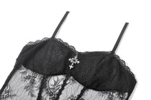 Load image into Gallery viewer, Dark Ritual Gothic Lace Hollow Tail Dress DW1166