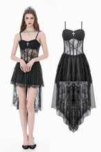 Load image into Gallery viewer, Dark Ritual Gothic Lace Hollow Tail Dress DW1166