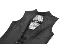 Load image into Gallery viewer, Dark Punk Spider-Web Cutout Corset Mini Dress DW1167