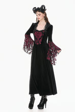 Load image into Gallery viewer, Victorian Burnout Velvet Gothic Long Dress DW1170