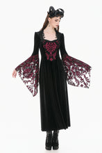 Load image into Gallery viewer, Victorian Burnout Velvet Gothic Long Dress DW1170