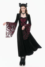 Load image into Gallery viewer, Victorian Burnout Velvet Gothic Long Dress DW1170
