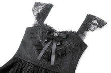 Load image into Gallery viewer, Gothic Lolita Jacquard Lace Flutter-Sleeve Cake Mini Dress DW1171