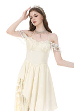 Load image into Gallery viewer, Vintage Gothic Textured Lace Irregular Strap Dress DW1172