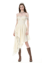 Load image into Gallery viewer, Vintage Gothic Textured Lace Irregular Strap Dress DW1172
