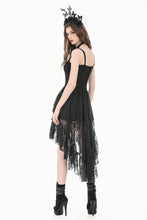 Load image into Gallery viewer, Retro Gothic Lace Camisole High-Low Ruffle Tail Dress DW1177