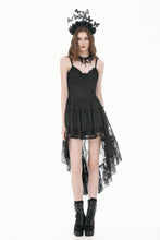 Load image into Gallery viewer, Retro Gothic Lace Camisole High-Low Ruffle Tail Dress DW1177