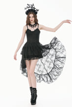 Load image into Gallery viewer, Retro Gothic Lace Camisole High-Low Ruffle Tail Dress DW1177