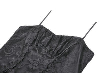 Load image into Gallery viewer, Gothic Romantic All-Stretch Lace Cami Dress with High-Low Ruffle Tail Hem DW1178