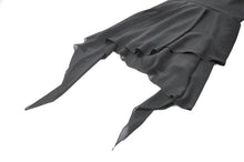 Load image into Gallery viewer, Goth V-Neck Lace Embroidery Asymmetric Flowy Chiffon Dress DW1180