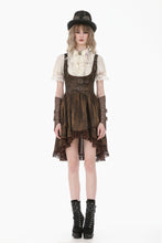 Load image into Gallery viewer, Steampunk Vintage Tie-Dye Leather Patchwork Lace Dress DW1181