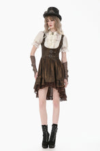 Load image into Gallery viewer, Steampunk Vintage Tie-Dye Leather Patchwork Lace Dress DW1181