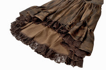 Load image into Gallery viewer, Steampunk Vintage Tie-Dye Leather Patchwork Lace Dress DW1181