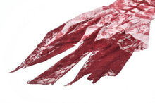 Load image into Gallery viewer, Bloody Romance - Gothic Asymmetric Tiered Dress in Red-White Tie-Dye Chiffon DW1182