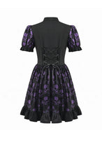 Load image into Gallery viewer, Purple Skull Whisper - Dark Lolita Dress with Skull Print  DW1183