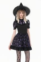 Load image into Gallery viewer, Purple Skull Whisper - Dark Lolita Dress with Skull Print  DW1183