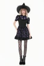 Load image into Gallery viewer, Purple Skull Whisper - Dark Lolita Dress with Skull Print  DW1183