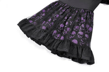 Load image into Gallery viewer, Purple Skull Whisper - Dark Lolita Dress with Skull Print  DW1183