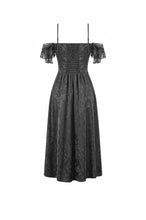 Load image into Gallery viewer, Gothic Romantic Jacquard Gown with Lace Cap Sleeves  DW1189