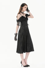Load image into Gallery viewer, Gothic Romantic Jacquard Gown with Lace Cap Sleeves  DW1189