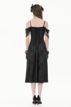 Load image into Gallery viewer, Gothic Romantic Jacquard Gown with Lace Cap Sleeves  DW1189