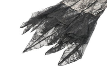 Load image into Gallery viewer, Gothic Two-Tone Lace Patchwork Dress with Floral Embroidery and Asymmetric Hem DW1190