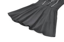 Load image into Gallery viewer, Dark Punk Halter Dress with Metallic Buckles and Front Zipper Detail DW1194
