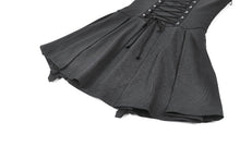 Load image into Gallery viewer, Dark Punk Camisole Dress with Studded Neckline, Triple Buckle Waist and Pleated A-Line Skirt DW1196