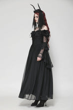 Load image into Gallery viewer, Gothic Black Tulle Feather Fantasy dress DW780
