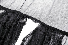 Load image into Gallery viewer, Gothic Dark Night Elf winged hem mesh dress DW796