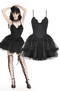 Gothic black swan tulle lace trim dress DW797 DARK IN LOVE Gothic black swan tulle lace trim dress DW797 DARK IN LOVE
