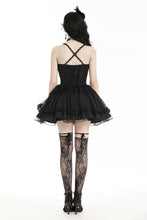Load image into Gallery viewer, Gothic black swan tulle lace trim dress DW797