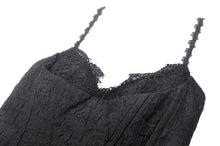 Load image into Gallery viewer, Gothic black swan tulle lace trim dress DW797