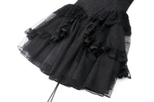 Load image into Gallery viewer, Gothic black swan tulle lace trim dress DW797