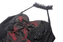Load image into Gallery viewer, Gothic heartthrob little devil black mesh dress