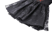 Load image into Gallery viewer, Gothic heartthrob little devil black mesh dress