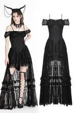 Load image into Gallery viewer, Gothic noble romantic lace hi-low dress. DW950