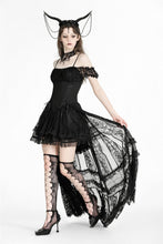 Load image into Gallery viewer, Gothic noble romantic lace hi-low dress. DW950
