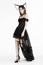 Load image into Gallery viewer, Gothic noble romantic lace hi-low dress. DW950