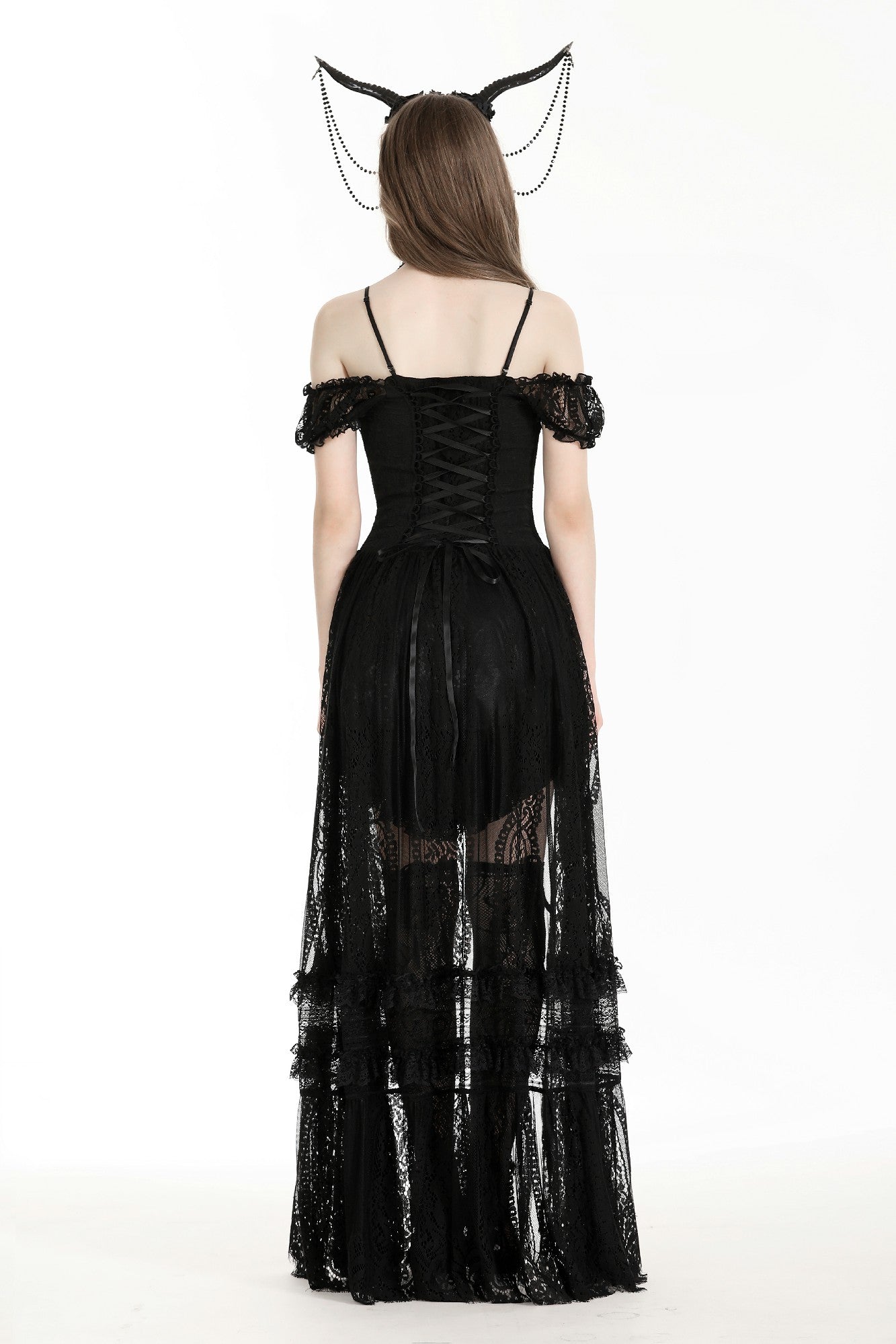 Gothic noble romantic lace hi-low dress. DW950 S Gothic noble romantic lace hi-low dress. DW950 S