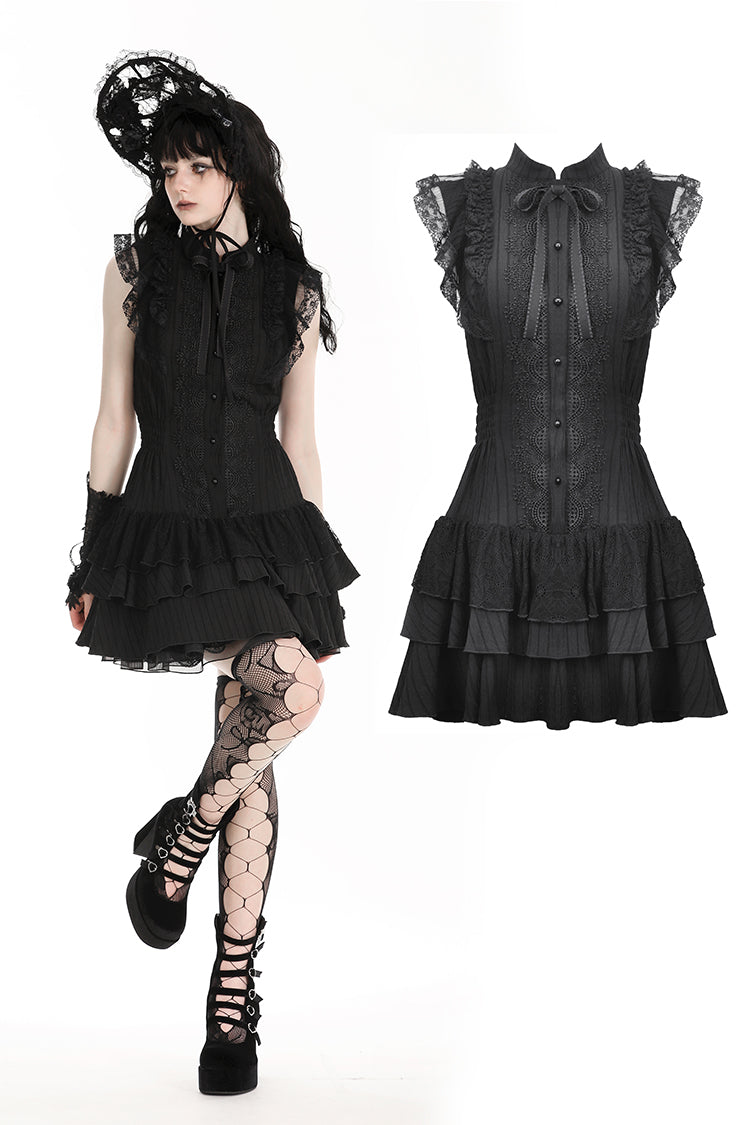 Gothic frilly shirt dress DW955 – DARK IN LOVE