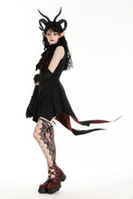 Load image into Gallery viewer, Little Devil black and red tail shirt dress DW958