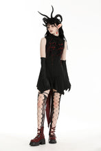Load image into Gallery viewer, Little Devil black and red tail shirt dress DW958